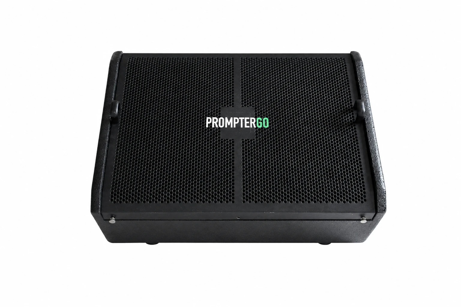 PROMPTERGO Box Stage Teleprompter speaker-style aviation-aluminum cabinet